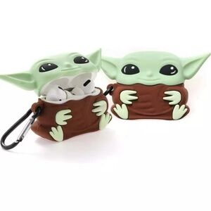 Baby yoda Silicone | 3D Funny Cartoon with Keychain | AirPods Pro